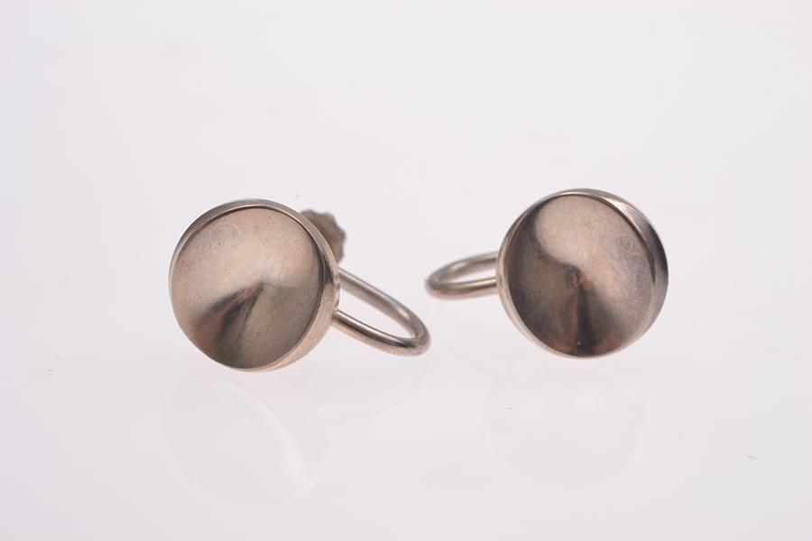 Appraisal: A PAIR OF EARRINGS BY GEORG JENSEN TO SCREW BACK