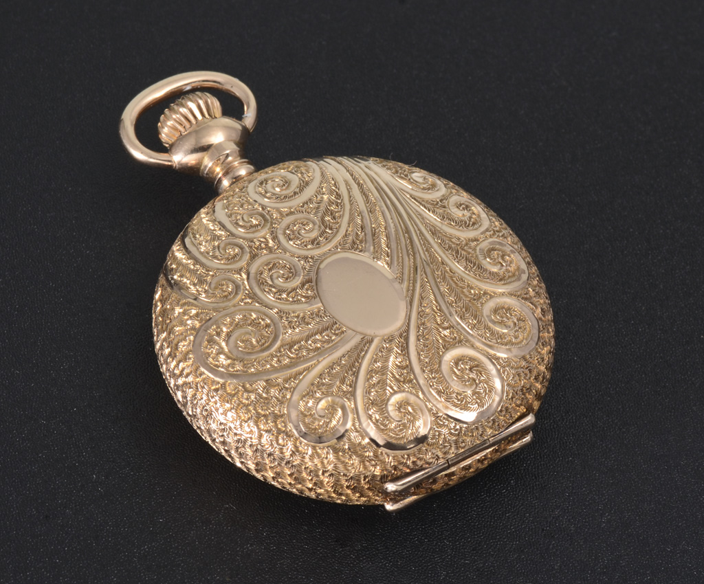 Appraisal: K YELLOW GOLD ELGIN HUNTER CASE POCKET WATCH Circa size