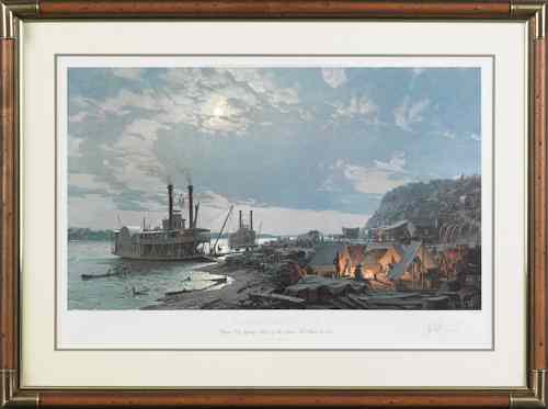 Appraisal: John Stobart American b photo off-set of the Independence edition