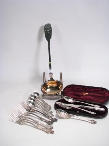 Appraisal: Group of assorted sterling flatware including three piece box set