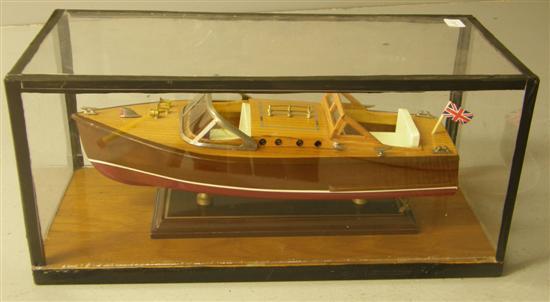 Appraisal: Model of an Admiral's barge in display case h w