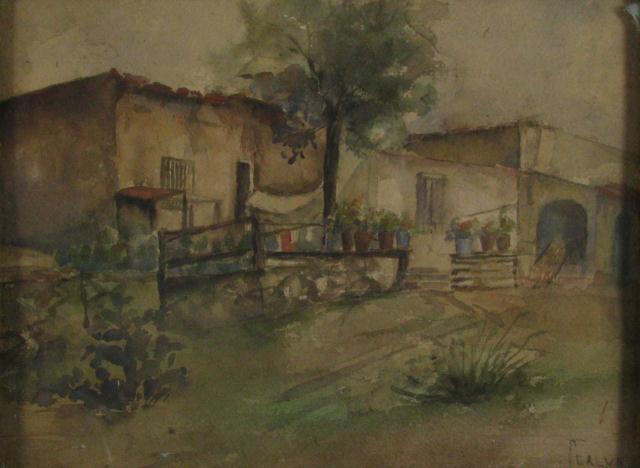 Appraisal: Calvo approximately x Watercolor Signed Lower Right depicting a Spanish