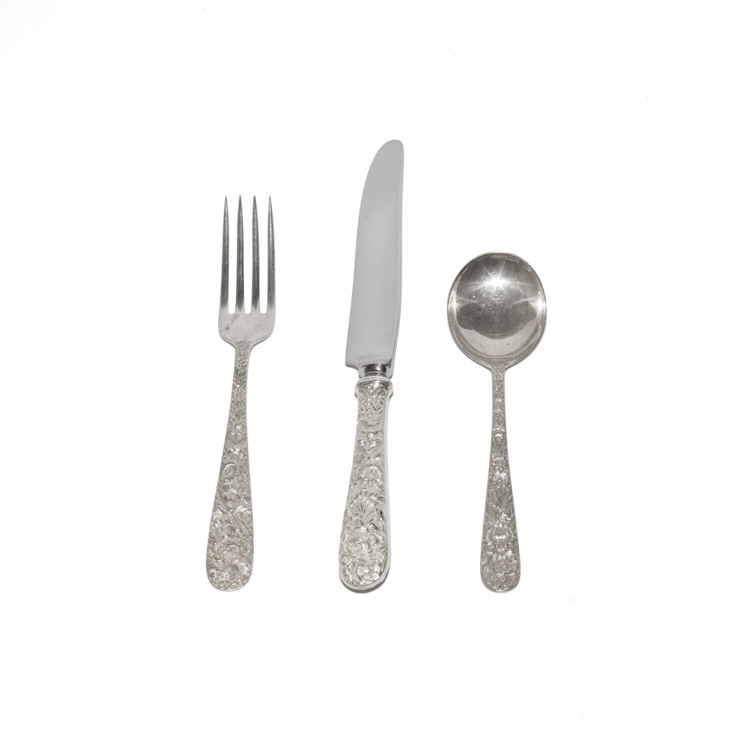 Appraisal: S Kirk Sons Sterling Silver Flatware Service In the Repousse