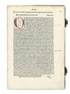 Appraisal: EUSEBIUS of Caesarea De evangelica praeparatione leaves Rubricated Folio x