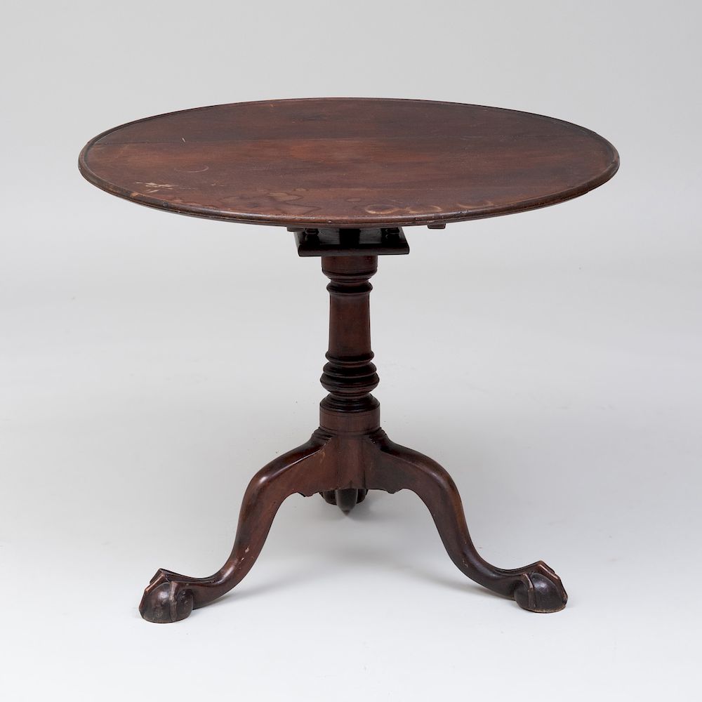 Appraisal: Chippendale Mahogany Tea Table x in Sotheby's New York NY