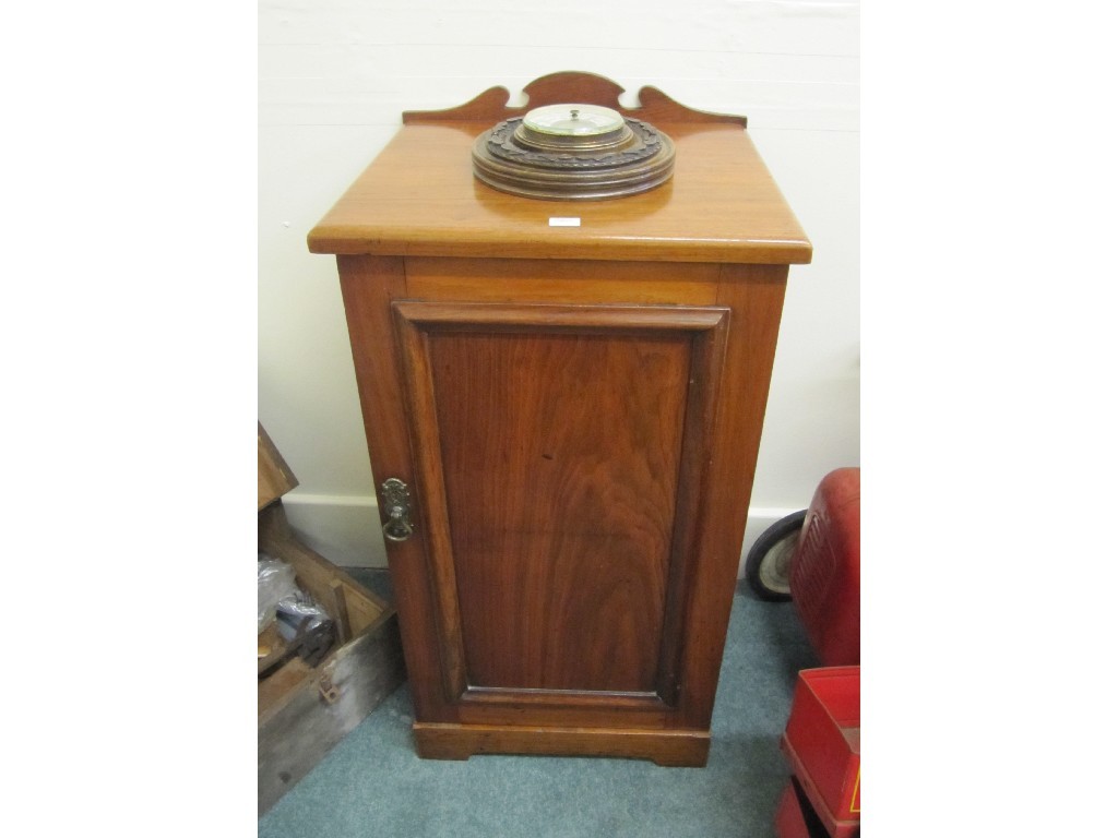 Appraisal: Victorian mahogany pot cupboard and a wall barometer