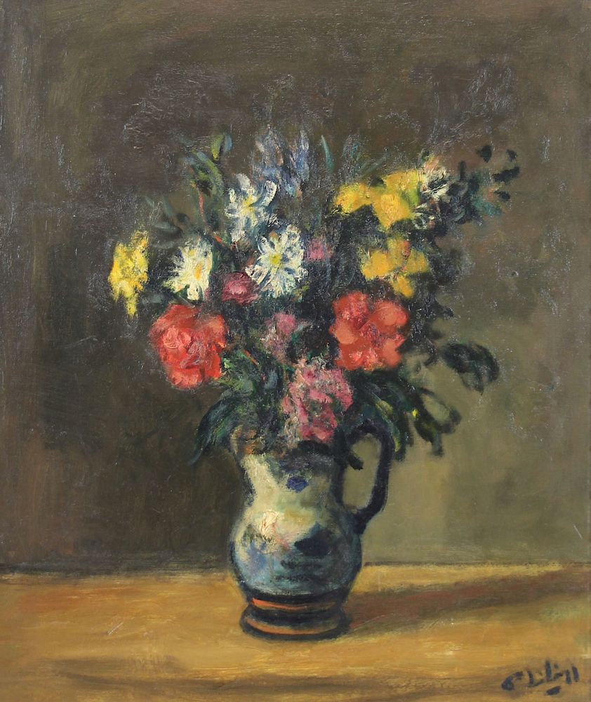 Appraisal: ROBERT PHILLIPP AMERICAN - Oil on Canvas Floral Still Life