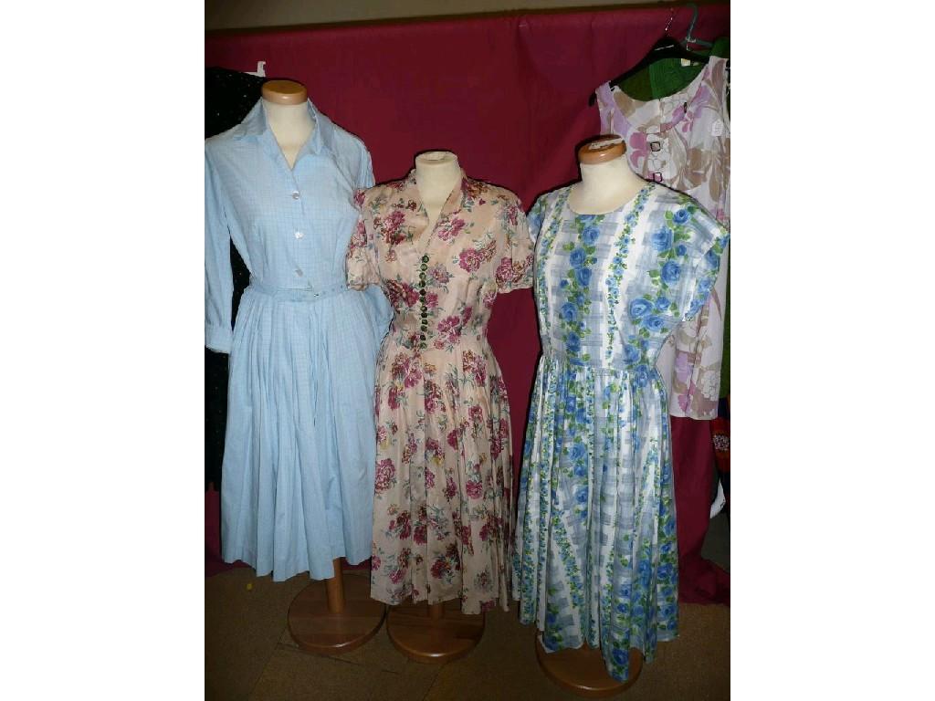 Appraisal: 's 's vintage ladies dresses including a summer dress with