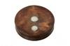 Appraisal: TH C SNUFF BOX - American Colonial Round Walnut Two-Part