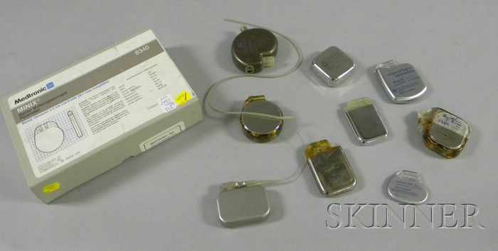 Appraisal: Group of Nine Heart Pacemakers including examples by Medtronic-Chardack Stanicor