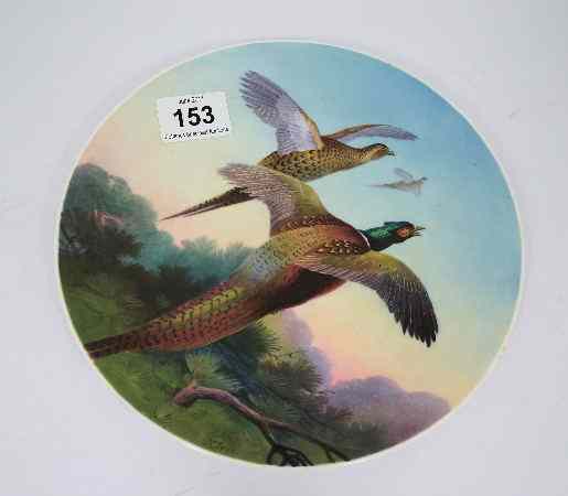 Appraisal: Minton plate handpainted with a Three Pheasants in Flight by