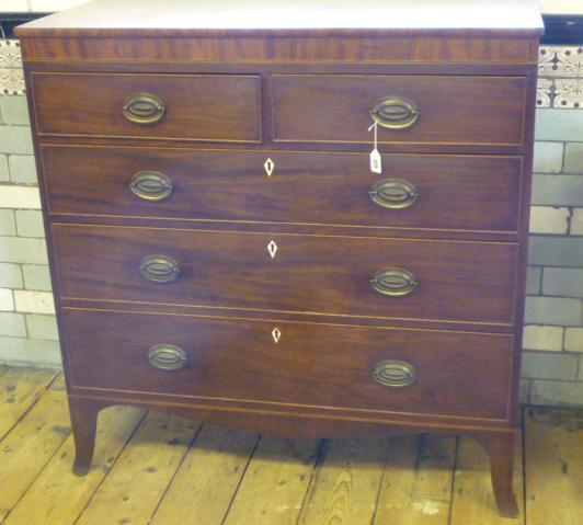 Appraisal: A MAHOGANY CHEST early th century the moulded edged and