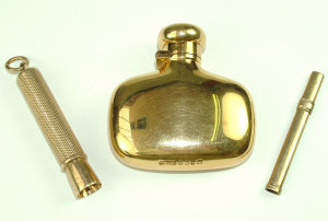 Appraisal: A Victorian ct gold scent bottle London c possibly by