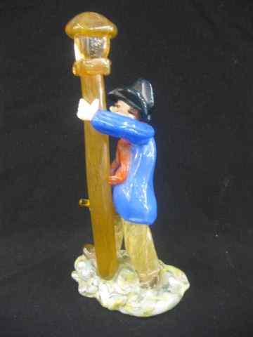 Appraisal: Italian Art Glass Figurine of Drunk Cowboy leaning on a