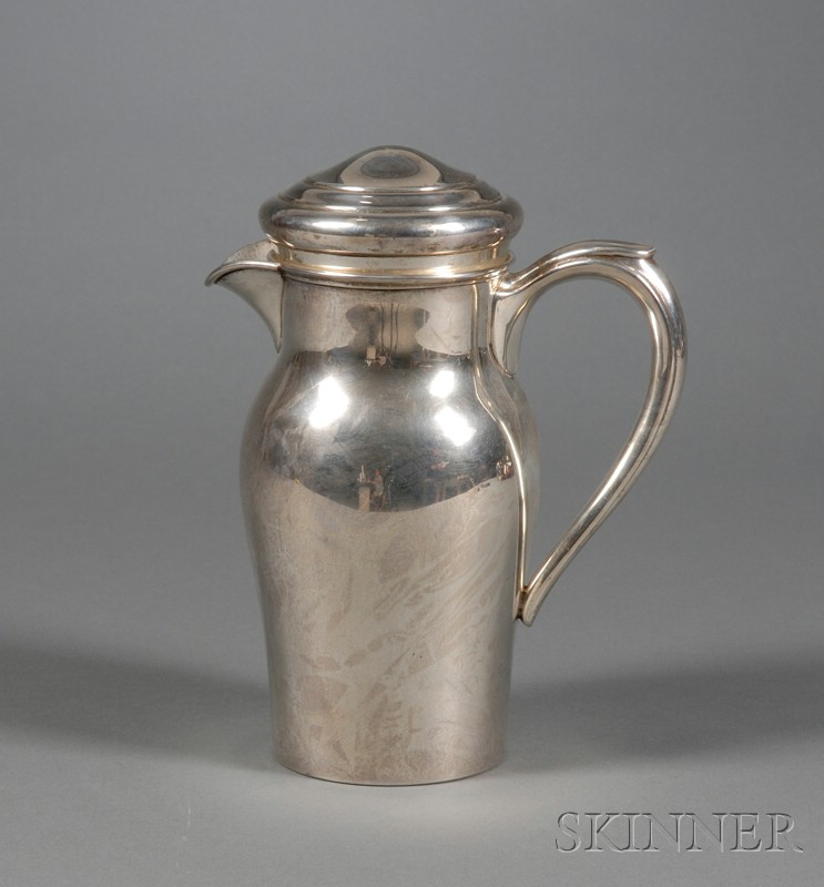 Appraisal: R Blackington Co Sterling Cocktail Shaker Pitcher th century slightly