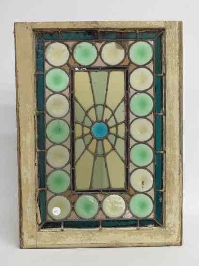 Appraisal: th c stained glass window Some damage '' x ''