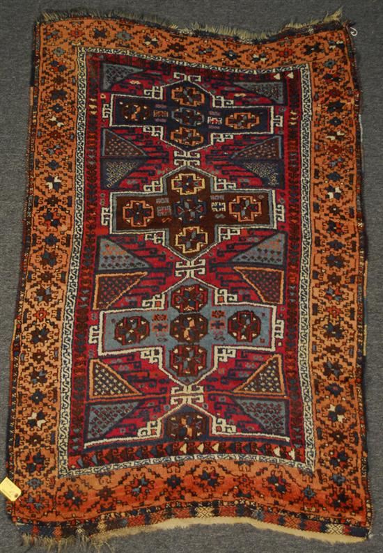 Appraisal: YURUK RUG Turkey circa feet inches x feet inches Provenance