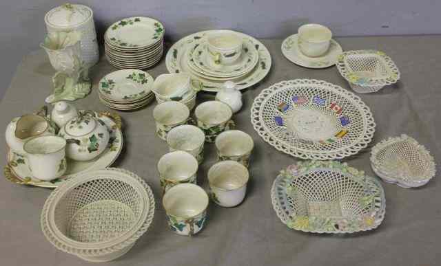 Appraisal: BELLEEK Lot of Assorted Including Reticulated Assorted marks From an