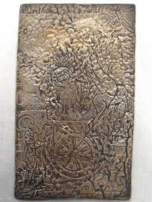 Appraisal: Russian Interest A small Russian silver Icon with pre revolution