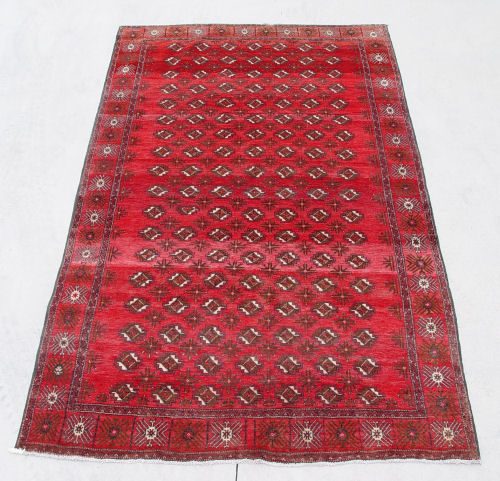 Appraisal: SEMI ANTIQUE BOKHARA CARPET Approx ' '' x ' ''