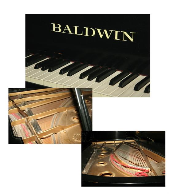 Appraisal: BALDWIN NEOCLASSICAL STYLE EBONIZED CONCERT GRAND PIANO th century Shaped