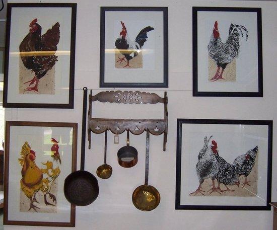 Appraisal: Sue BrownLeghornand four other hen portraitssigned limited edition hand coloured