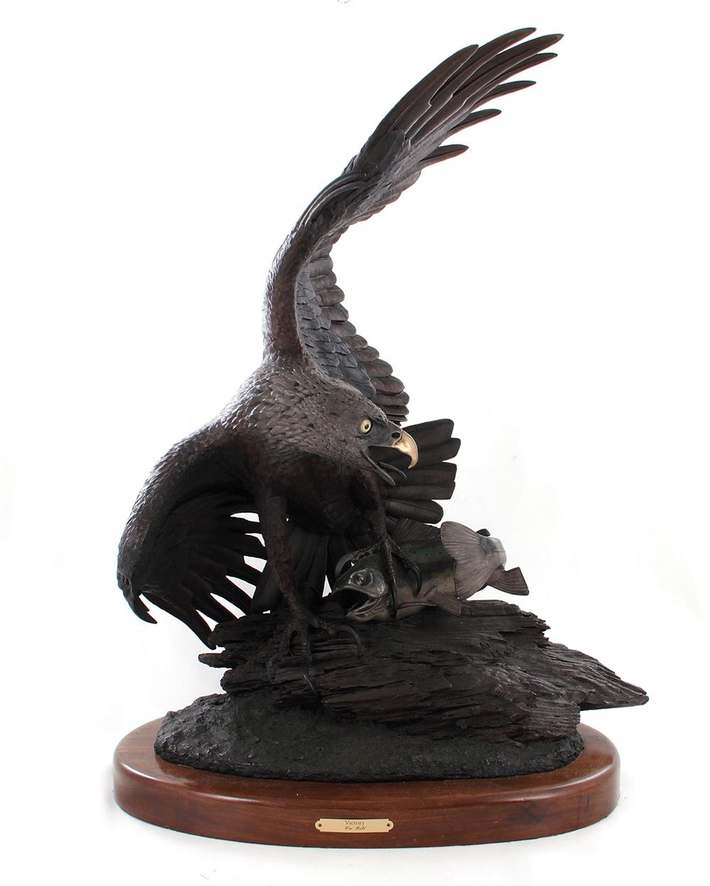 Appraisal: William Hald California b VICTORY cold-painted bronze on wood base