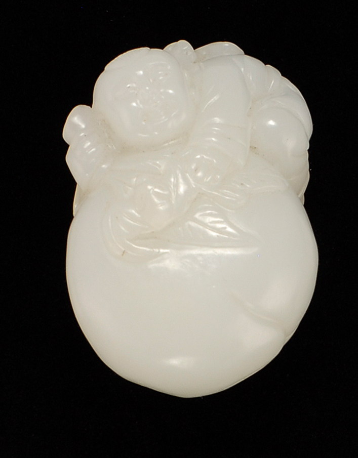 Appraisal: WHITE JADE PENDANT Early th CenturyIn the form of a