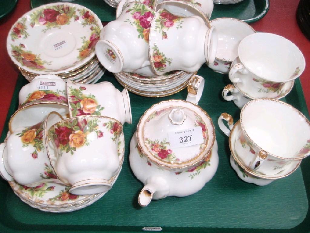 Appraisal: Royal Albert Old Country Roses tea ware comprising a small