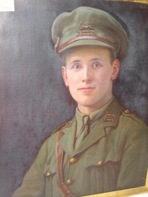 Appraisal: JOHN WILLIAM BROOKE Portrait of a Young Army Officer Posthumous