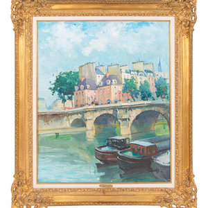 Appraisal: Constantin Kluge French Russian - Le Pont Neuf oil on