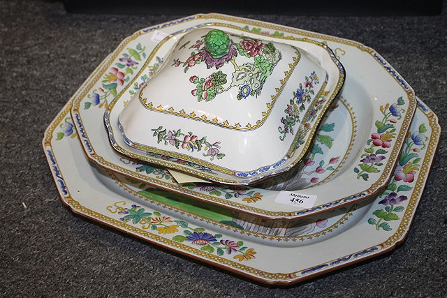 Appraisal: A COPELAND SPODE MEAT DISH with oriental bird designs cm