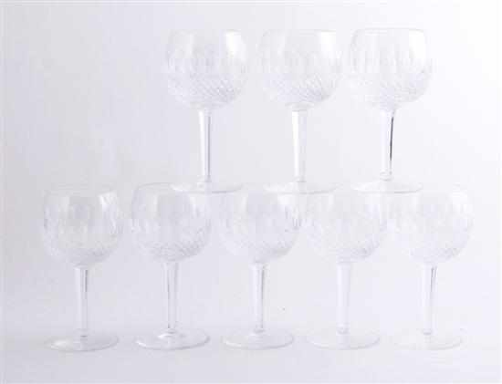 Appraisal: Waterford Colleen pattern crystal wine glass set signed on underside