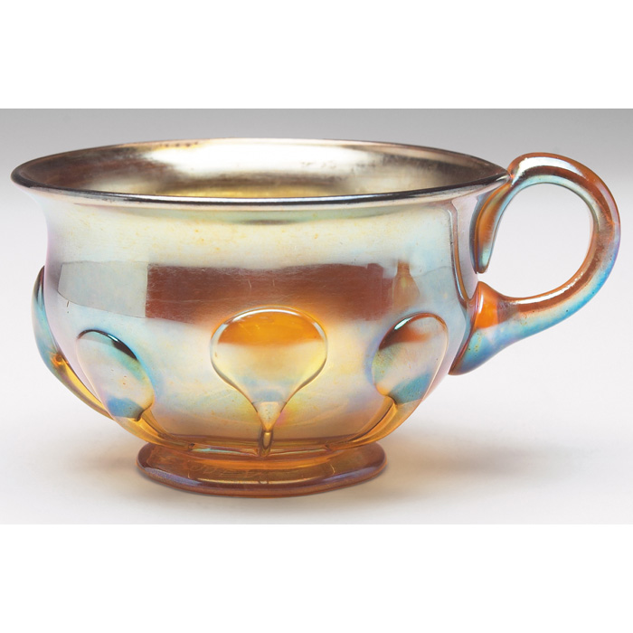 Appraisal: Rare L C Tiffany cup gold favrile glass with an