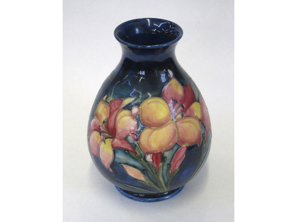 Appraisal: Moorcroft Freesia pattern baluster vase blue marks to base