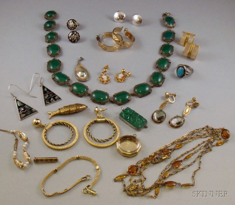 Appraisal: Small Group of Assorted Sterling and Costume Jewelry