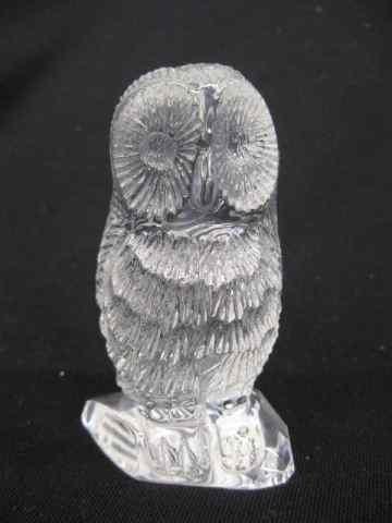 Appraisal: Waterford Cut Crystal Owl Paperweight '' signed excellent