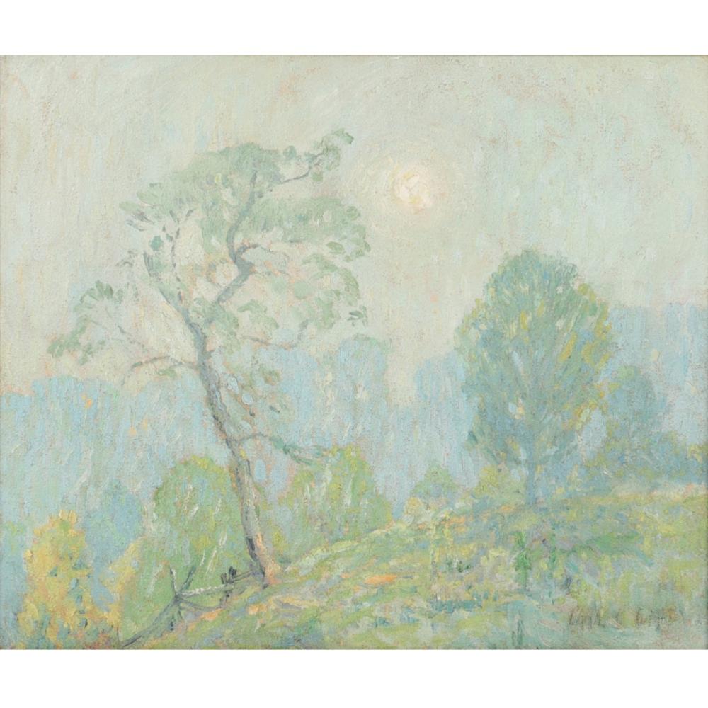 Appraisal: CARL GRAF INDIANA - UNTITLED IMPRESSIONIST LANDSCAPE WITH SETTING SUN