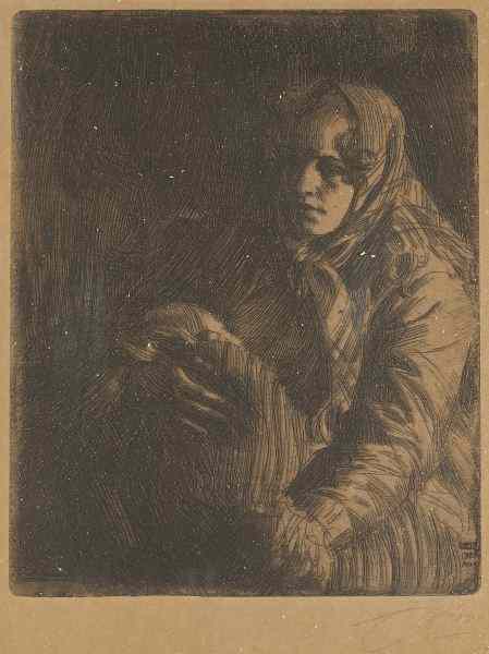 Appraisal: Anders Zorn Swedish - ''Madonna''etching pencil signed in lower right