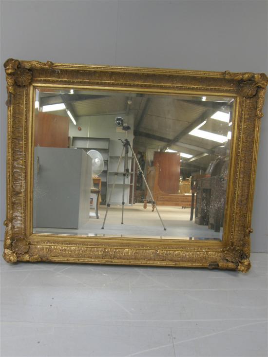 Appraisal: A Large gilt framed wall mirror with shell and foliage