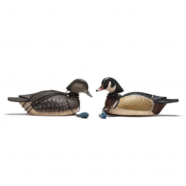 Appraisal: GRAYSON CHESSER VA B PAIR OF WOOD DUCKS Sanford Virginia