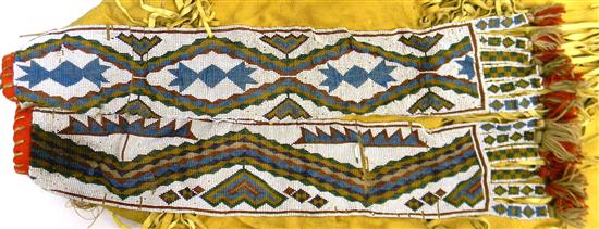 Appraisal: Great Lakes region multi-colored loombead panels probably originally armbands or