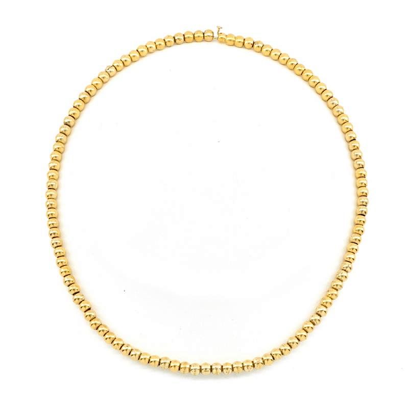 Appraisal: k Yellow gold Victorian bead necklace k Yellow gold Victorian