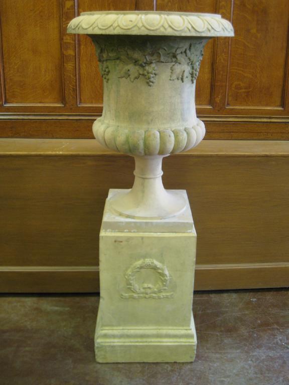 Appraisal: A th Century terracotta Urn on Pedestal in H