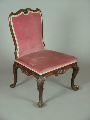 Appraisal: A George III mahogany framed chair late th century the