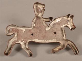 Appraisal: PA Horse and Rider Tin Cookie Cutter Cutter Antique Pennsylvania