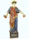 Appraisal: WOOD CARVING - Outstanding hand carved Lady Liberty centennial era