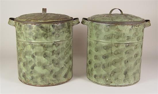 Appraisal: Pair of Large Country Store Tins Early th Century In