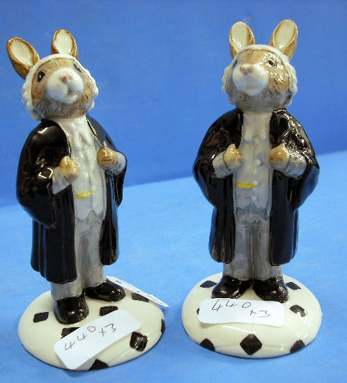 Appraisal: Royal Doulton Bunnykins Figures Lawyers DB and Sylish Snowman DS