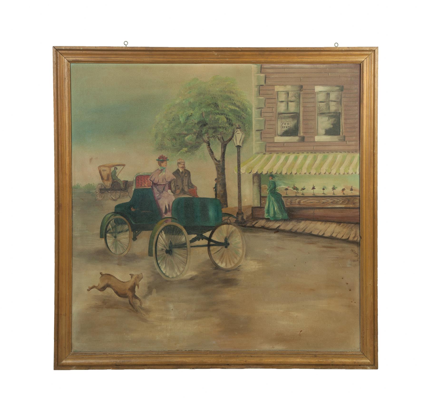 Appraisal: PAINTING FROM THE DAYTON OHIO STOCKYARDS BY ALBERT E UHRIG